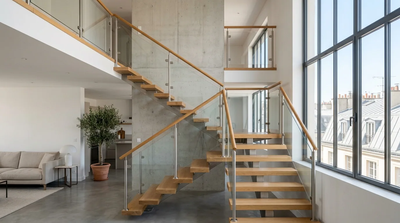 Garde-corps d'escalier sur-mesure